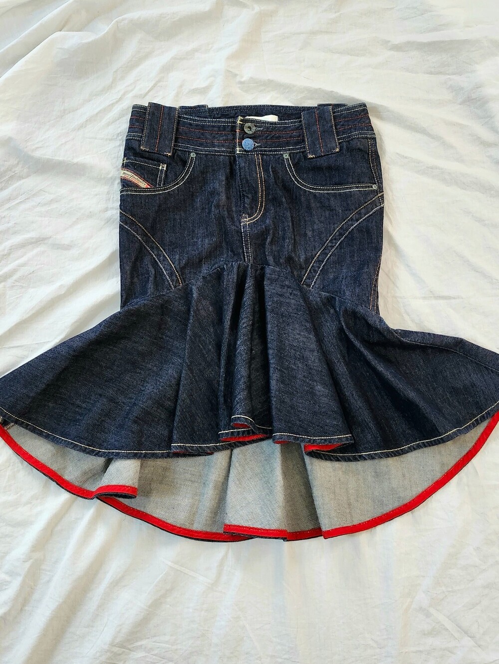 Diesel 100% Cotton Skirt, Denim Blue in Size 6 - Picture 3 of 11